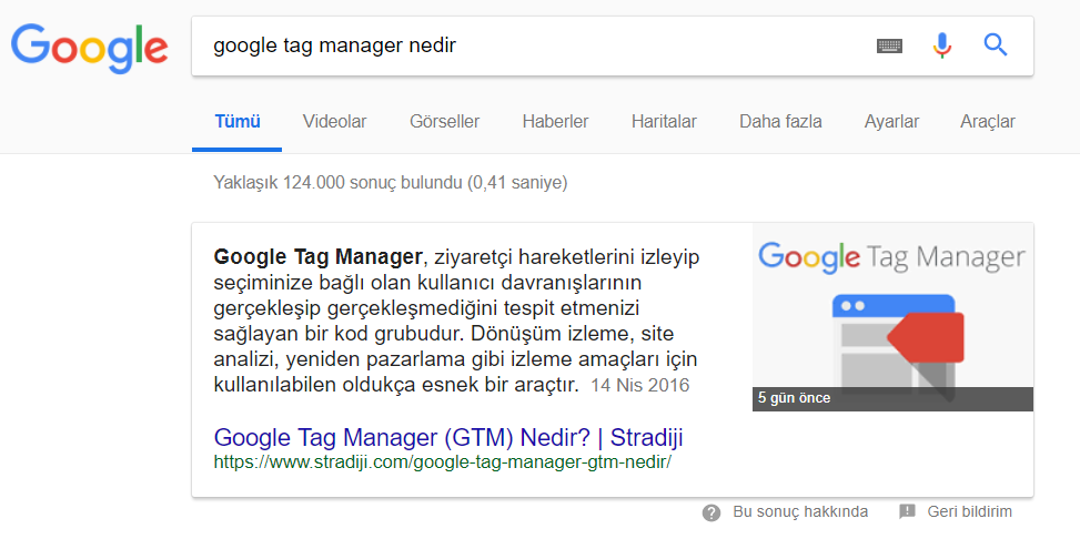 Öne Çıkan Snippet Nedir?